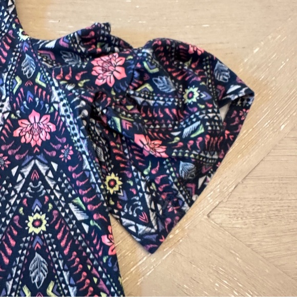 Mudd Blue Puff Sleeve Cold Shoulder A-Line Dress - Picture 5 of 6